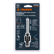 Load image into Gallery viewer, TRUPER MANDRIL PARA SIERRAS DIAMAMNTE 3/4"- 1-1/8"