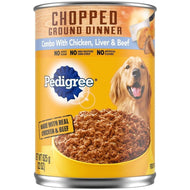 Pedigree Meaty Ground Dinner Chopped Combo With Chicken, Beef And Liver 13.2