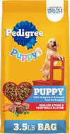 Pedigree Puppy Dry Dog Food, Grilled Steak & Vegetable, 3.5 lb